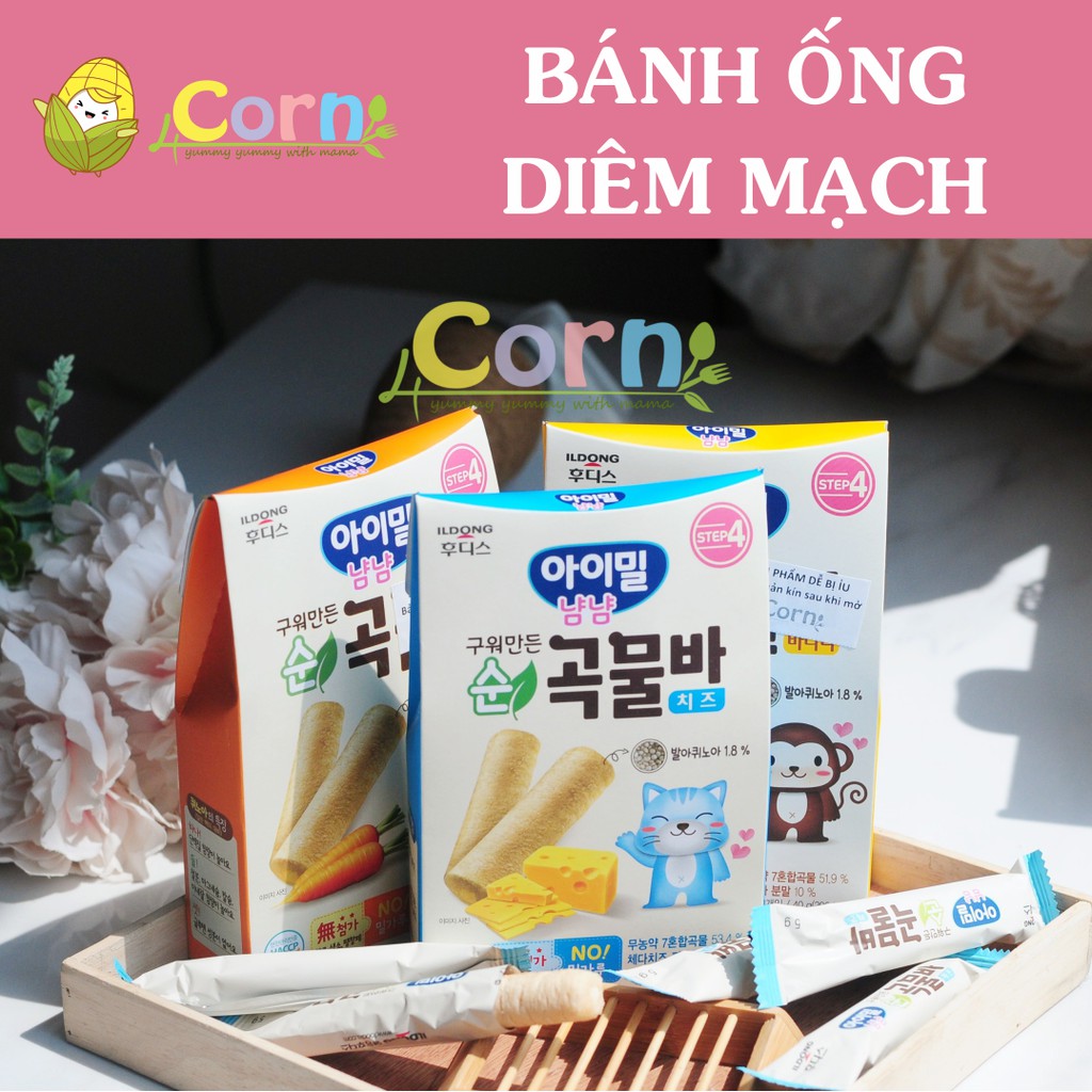 Bánh ống diêm mạch Ildong Hàn Quốc - Cho bé 12m+