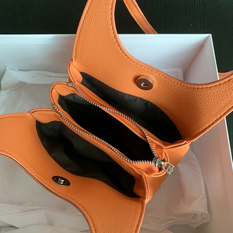 Túi Đeo Vai Hình Chữ U Họa Tiết Trái Vải Phong Cách Hàn Quốc Cho Nữ