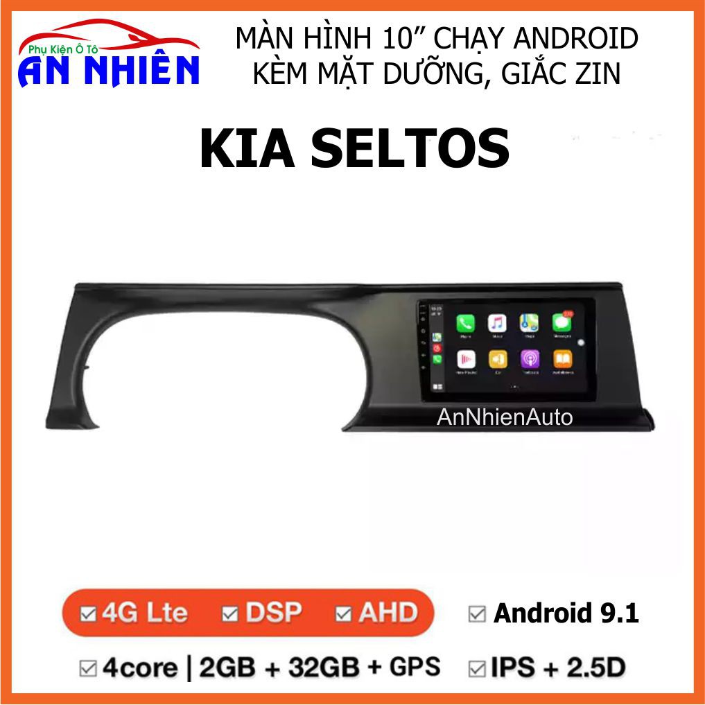 Màn Hình 10 inch Cho Xe KIA SELTOS - Màn Hình DVD Android Tặng Kèm Mặt Dưỡng Giắc Zin KIA SELTOS