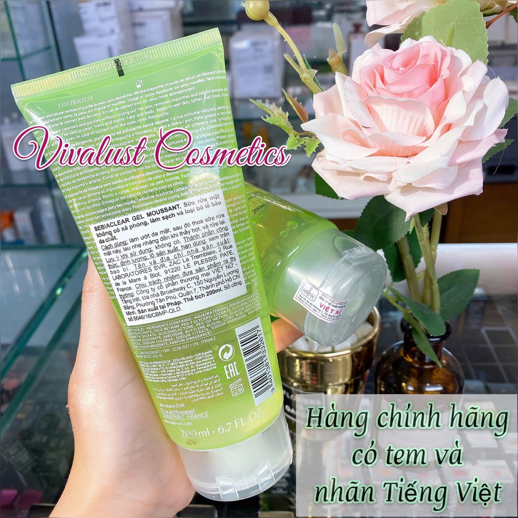 Sữa Rửa Mặt SVR Sebiaclear Gel Moussant  - Sửa Rửa Mặt Dành Cho Da Dầu Mụn