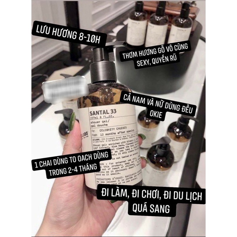SỮA TẮM LE LABO SANTAL 33 Cực Phẩm Siêu Thơm | BigBuy360 - bigbuy360.vn