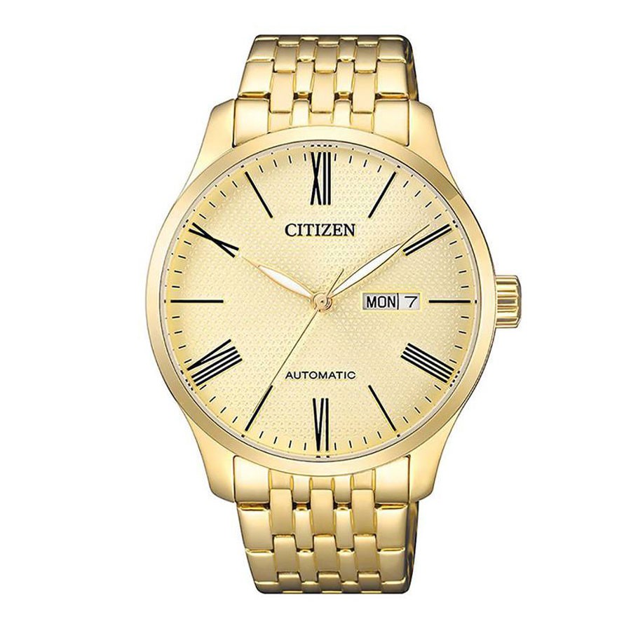 Đồng Hồ Nam Citizen Dây Thép Không Gỉ NH8352-53P - Mặt Vàng