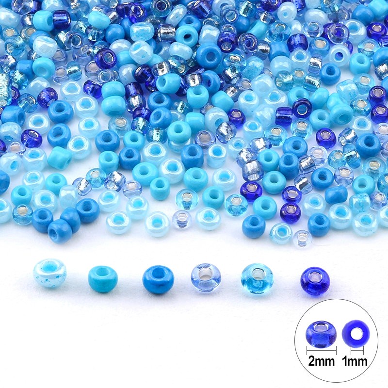Hộp Hạt Thủy Tinh 2MM Dùng Làm Trang Sức DIY