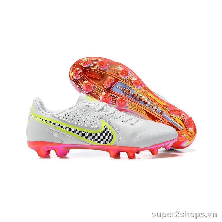 Giày Bóng Đá Tiempo legend 9 elite FG Huyền Thoại Dệt Kim Màu Trắng