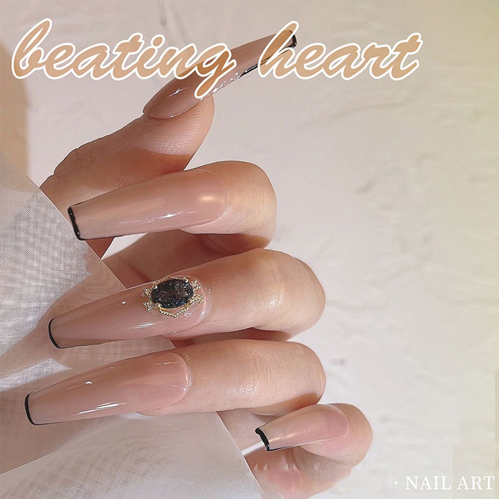 [Hàng mới về] Phụ kiện trang trí móng tay diy hình giọt nước màu đen 3D