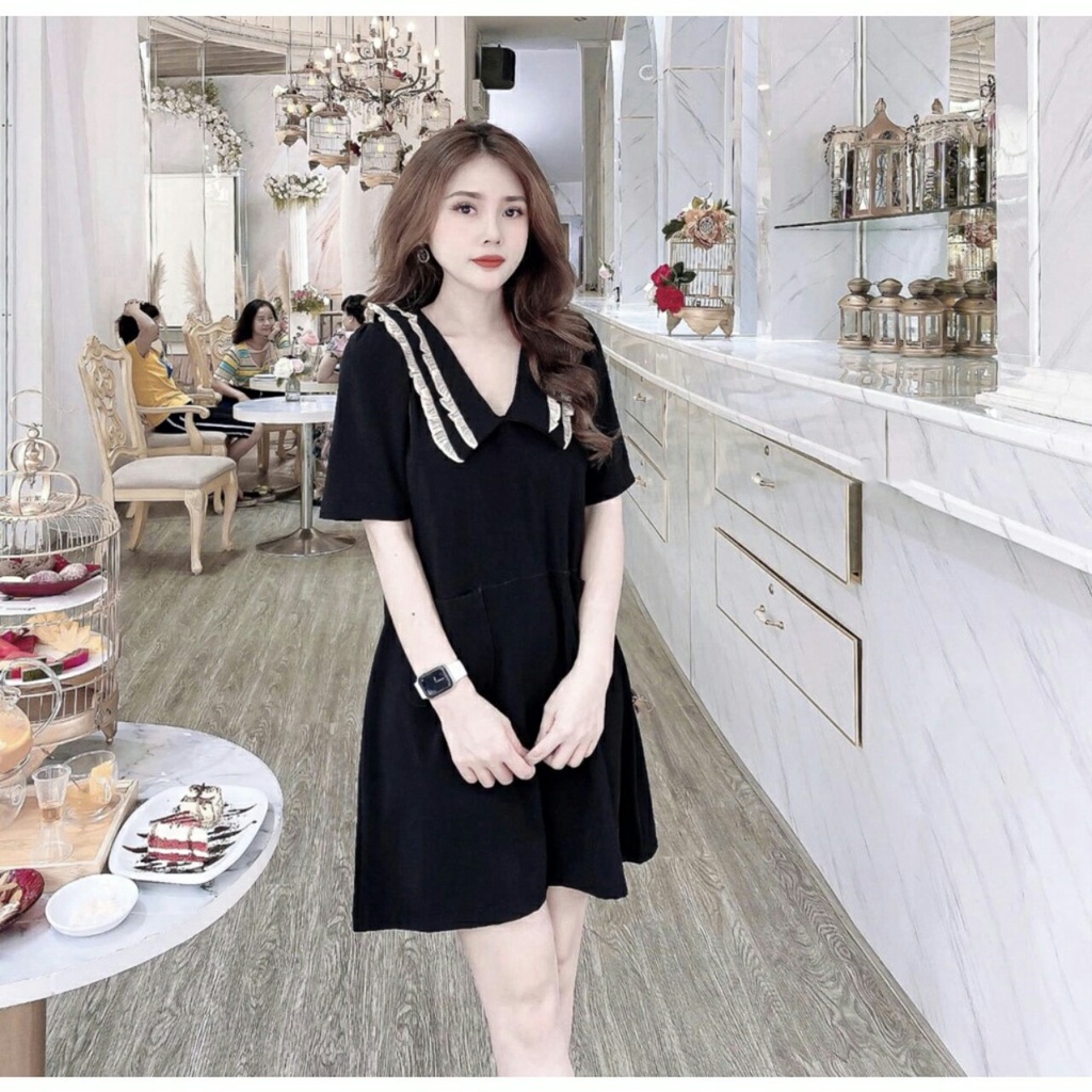 Váy Bầu Đẹp,Đầm Bầu Thiết Kế Công Sở Dáng Suông Tay Ngắn Cổ Sơ Mi Đi Làm ĐI Chơi A058 Lin Store66