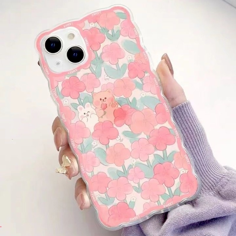 Ốp Điện Thoại Silicone Mềm Họa Tiết Hoa Hoạt Hình Cho IPhone 13 12 11 Pro Max 11 Pro Max X Xr Xs Max 8 7 6 6s Plus