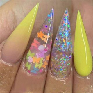 SEQUIN HÌNH BƯỚM MÀU NEON TRANG TRÍ MÓNG