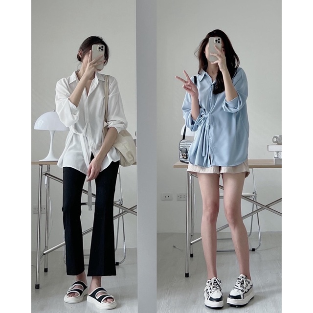 áo somi buộc đai chéo 594