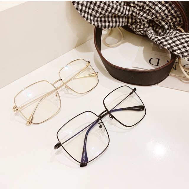 kính giả cận vintage gọng vuông thời trang 950