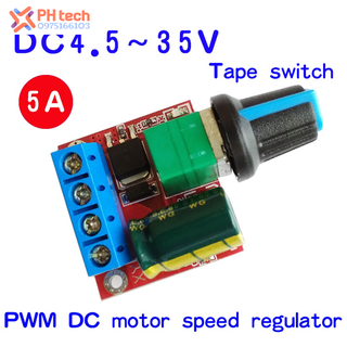 Mạch điều khiển tốc độ động cơ mini 5a 90w pwm dc-dc 4.5v-35v 12v 24v