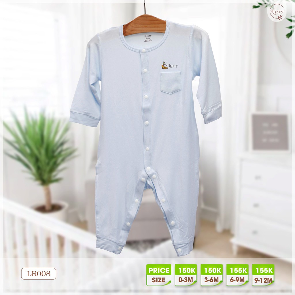 Body dài tay cho trẻ sơ sinh vải petit Luxry cho trẻ sơ sinh LR008