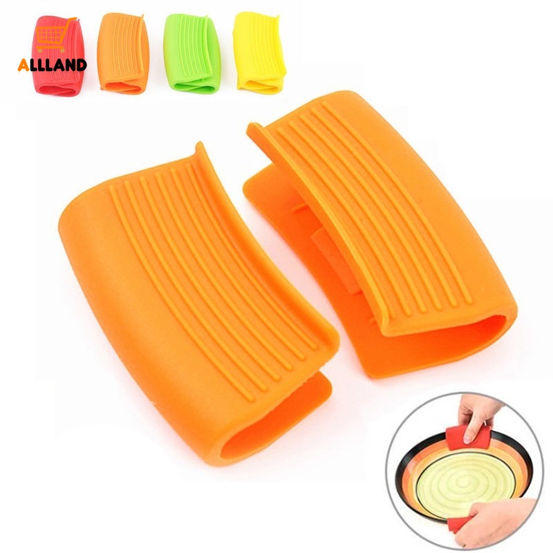 Set 2 Kẹp Nhấc Nồi Bằng Silicone Cách Nhiệt Chống Trượt Tiện Dụng