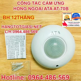 Công tắc cảm ứng hồng ngoại chuyển động bật đèn tự động khi có người ATA AT-70B chính hãng ATA
