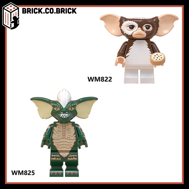 WM822- WM825 Đồ chơi lắp ráp minifigures và non lego hoạt hình Stripe và Gizmo