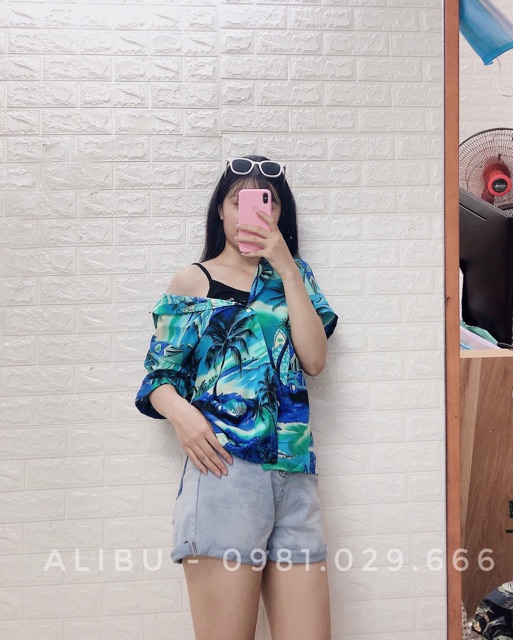 Áo sơ mi đi biển, bộ đồ đôi hoa quả hoạ tiết nam nữ quan ao hawaii Kate Thái - ALIBU | BigBuy360 - bigbuy360.vn