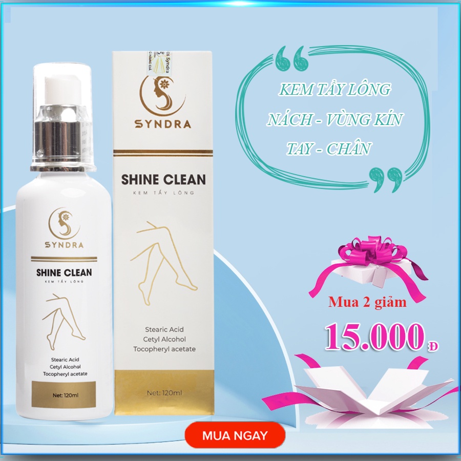 Kem tẩy lông vùng kín shine clean, triệt lông bikini, nách, chân, tay, bụng an toàn cho da nhạy cảm