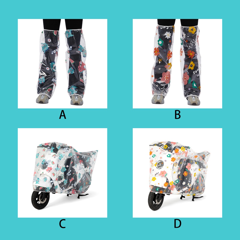 Vỏ bọc xe máy Động cơ Mưa bụi Thiết kế trong suốt PEVA chống thấm Chất liệu bảo vệ môi trường Che phủ Trong nhà Ngoài trời M L