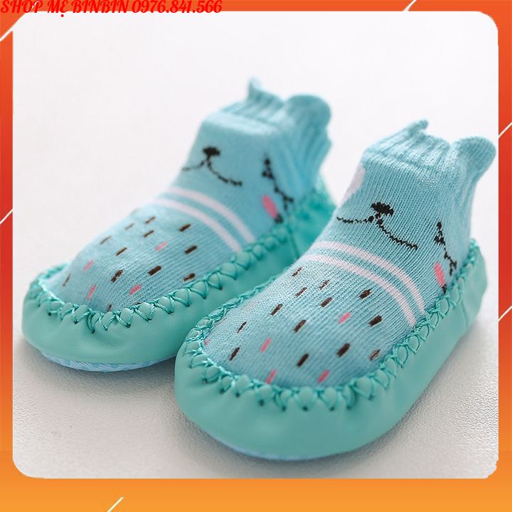 Giầy tập đi hình thú dễ thương có đế chống trơn trượt cho bé