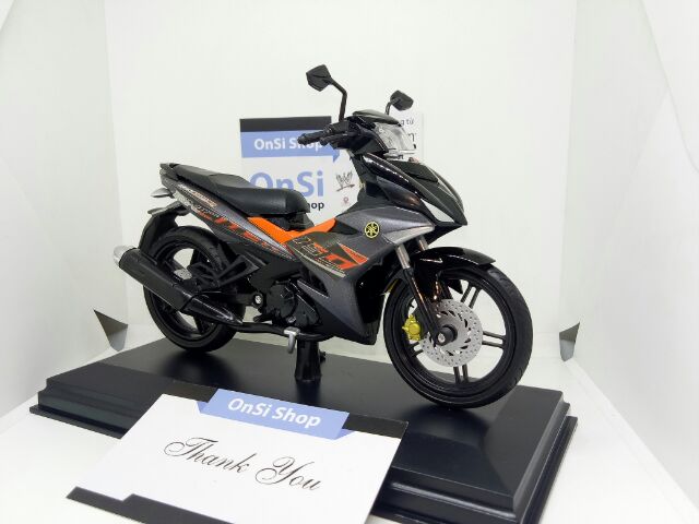 Mô hình xe moto YAMAHA EXCITER 150cc ( Y15ZR ) tỉ lệ 1/12 ( Xám - Đen - Cam)