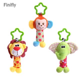 [finifly] Baby HandBells born Infant Monkey/Lion/Elephant Animal Handbells Developmental Bed Bells T