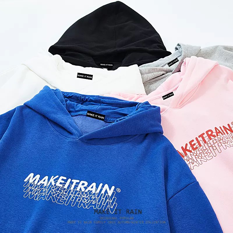 Áo hoodie BASIC MAKE IT RAIN form oversize