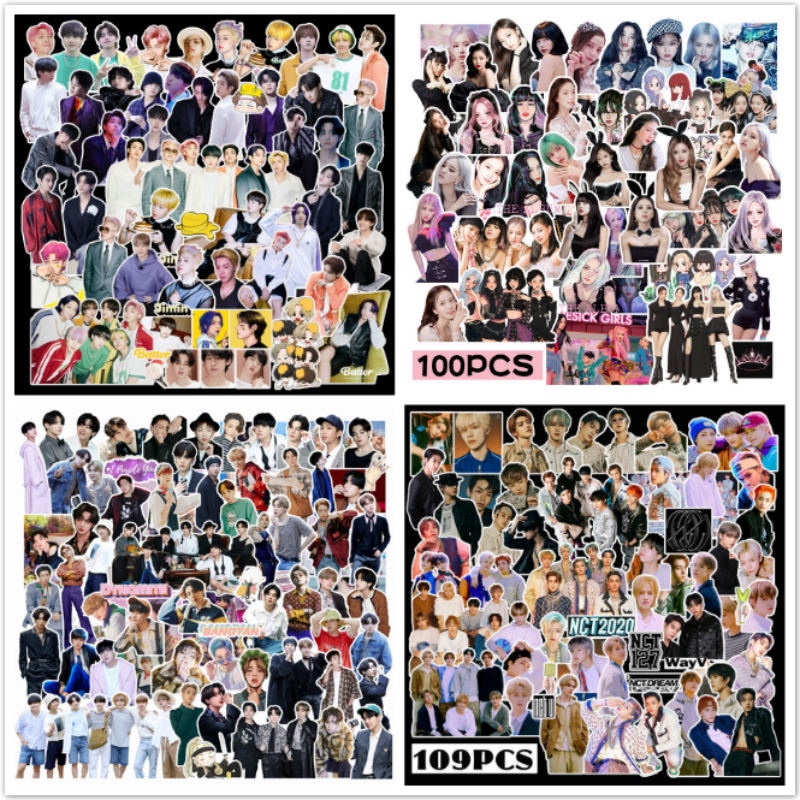 Nhãn dán trang trí hình album BLACKPINK BTS BE BUTTER STICKER NCT TREASUER