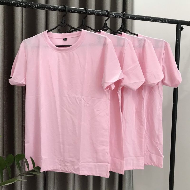 ÁO PHÔNG ÁO THUN TRƠN NAM,NỮ MÀU HỒNG SEN THỜI TRANG