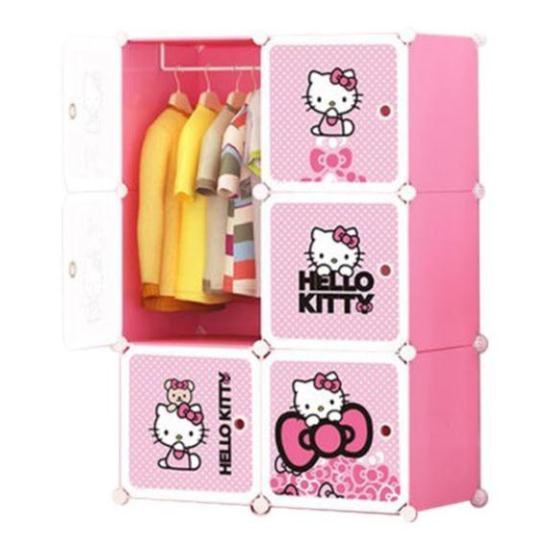 Tủ nhựa ghép 6 ô đa năng đủ ngăn 6 ô tặng thanh treo