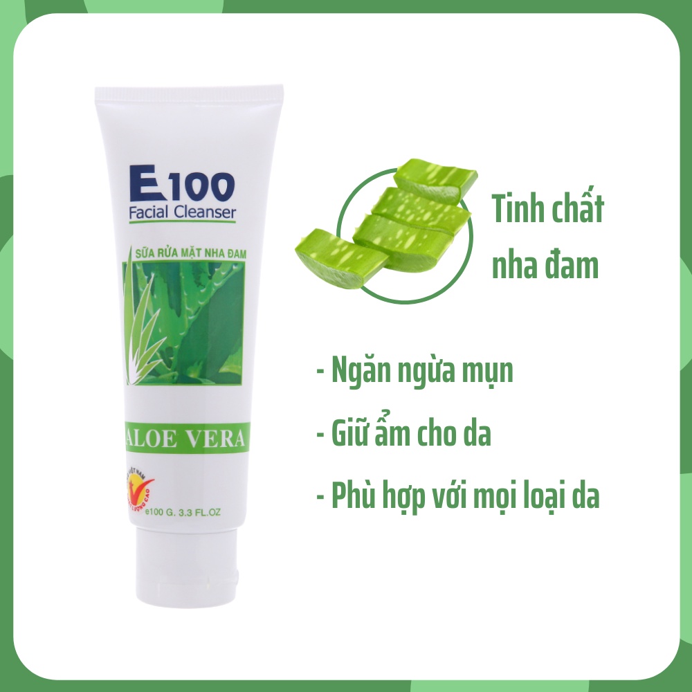 Sửa rữa mặt E100 nha đam cho da nhạy cảm 100ml [TAPH1020]
