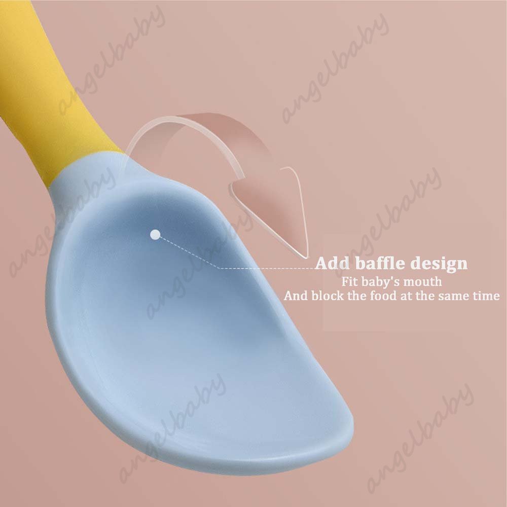 Bộ Muỗng Nĩa silicone Cho Bé Tập Ăn