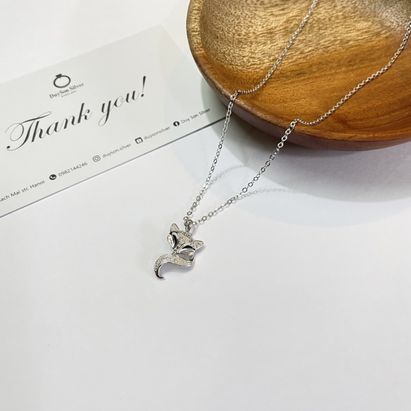 Dây chuyền hồ ly bạc Ý 925 mạ vàng cao cấp Vòng cổ nữ tình duyên, may mắn DUYSON SILVER [DCXK21]