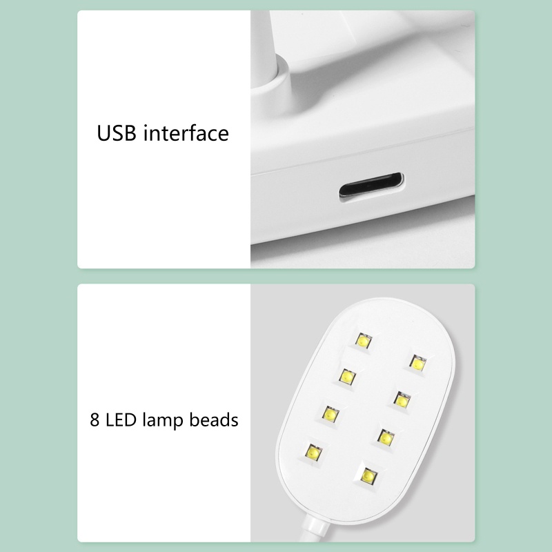 Sa Đèn lED 12W Làm Khô Sơn Móng Tay Nhanh Chóng Có Thể Điều Chỉnh Độ Cao Sạc USB
