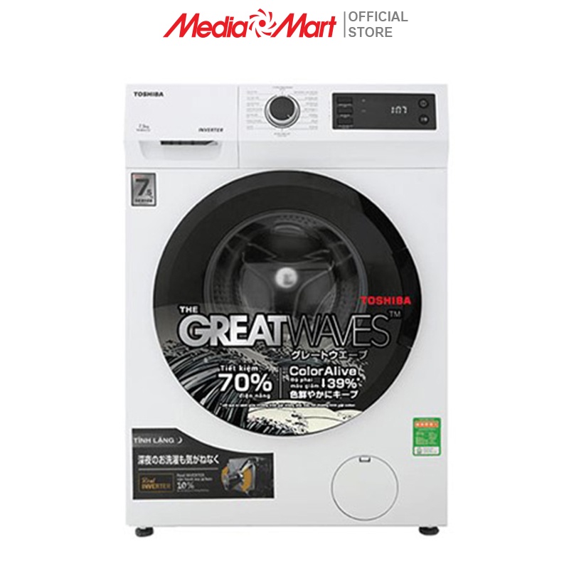 Máy giặt lồng ngang Toshiba Inverter 7,5Kg TW-BK85S2V(WK)