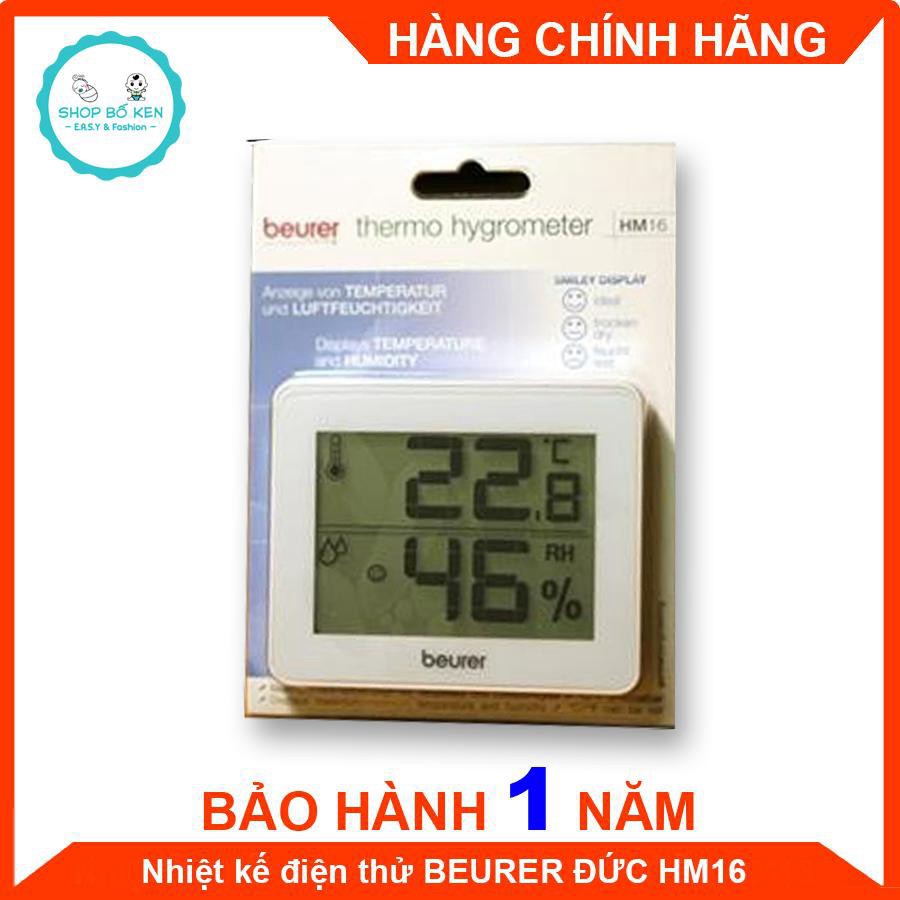 tuan097 Shop Bố Ken Nhiệt Ẩm Kế Điện Tử BEURER MODEL HM16 [Hàng Chính Hãng - Thương Hiệu ĐỨC] tuan097