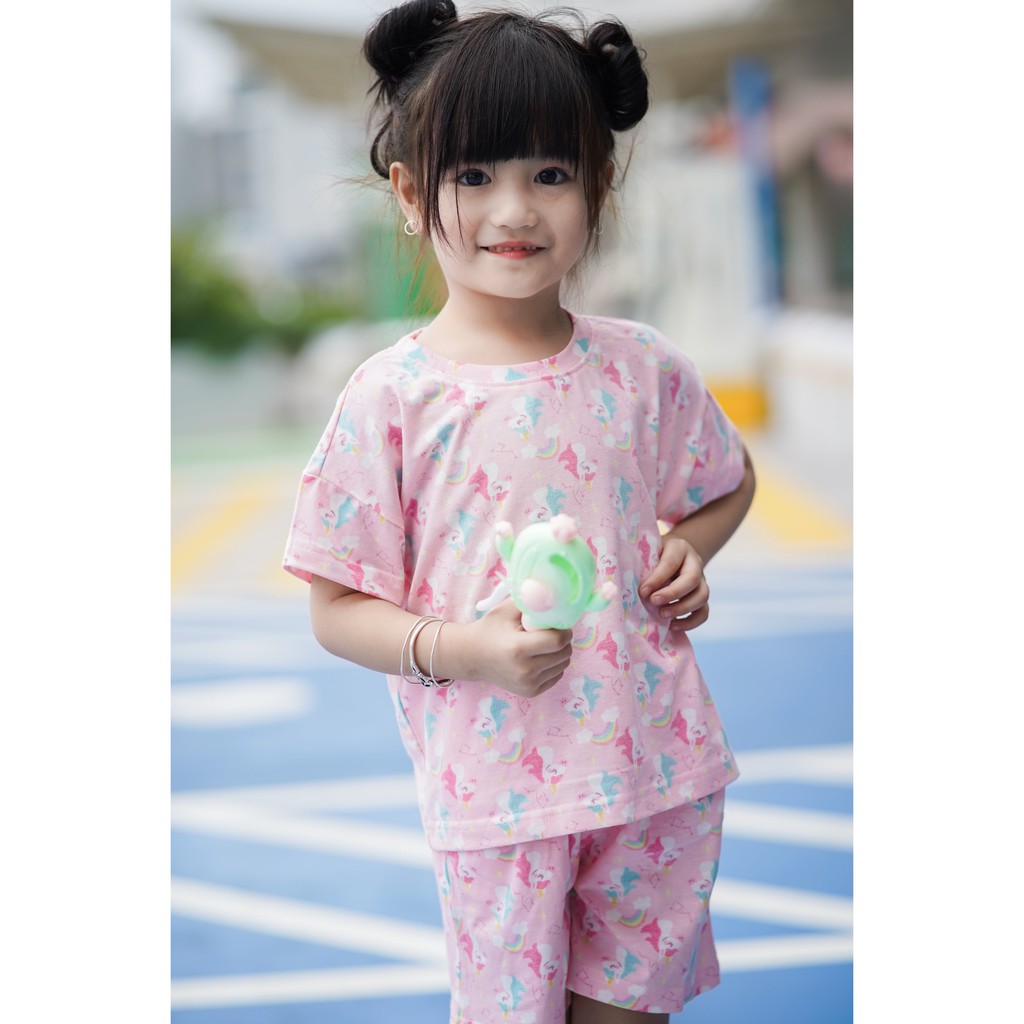 Bộ Đồ Mùa Hè Bé Gái 3-4 Tuổi/12 - 15Kg, Cotton, Tiêu Chuẩn Xuất Khẩu, Mầu Sắc, Họa Tiết Phong Phú, Chính Hãng Cao Cấp