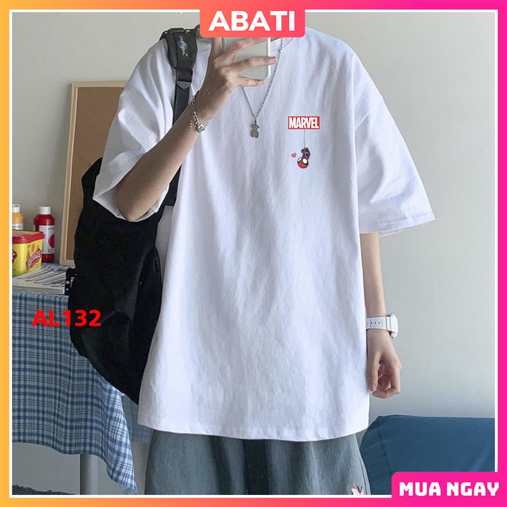 Áo thun tay lỡ nam nữ unisex form rộng thoáng mát ABATI Áo phông tay lỡ BTS nam nữ vải cotton dày dặn cao cấp