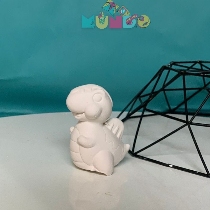 DIY Bộ Tượng tô màu 5 Khủng Long (chưa màu) cao cấp SIZE M, Combo tượng thạch cao MUNDO