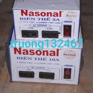 Biến thế(biến áp) đổi điện 220v-110v 5A hoặc 10A Nasonal