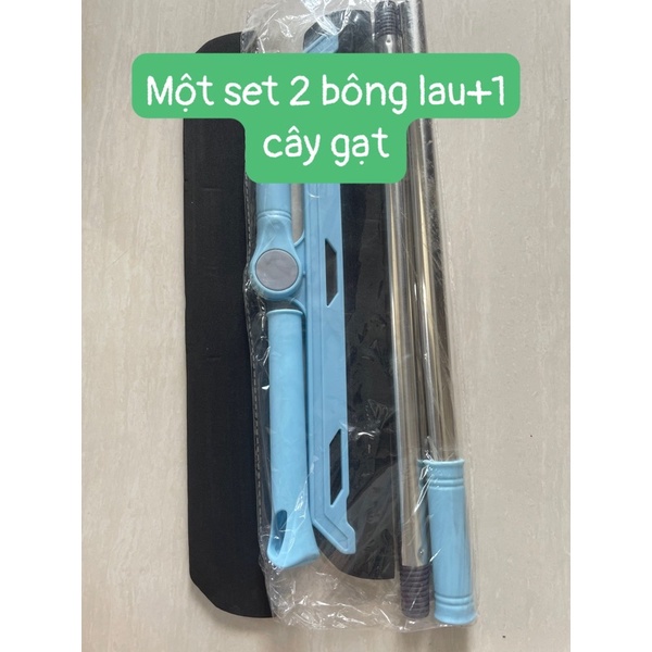 Chổi gạt nước lau kính đa năng kèm tấm cao su thay thế, cây quét nước tiện dụng cán tùy chỉnh độ dài