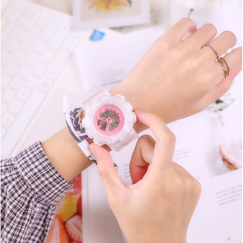 Đồng hồ điện tử nữ Sports S022 thể thao dây trong cá tính, thời trang full chức năng | BigBuy360 - bigbuy360.vn