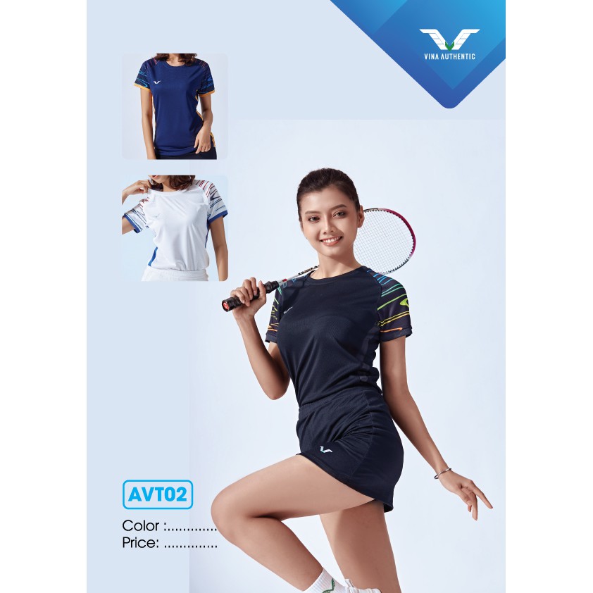 Áo thun nữ cầu lông, tennis chuẩn thi đấu- chính hãng VinaAuthentic