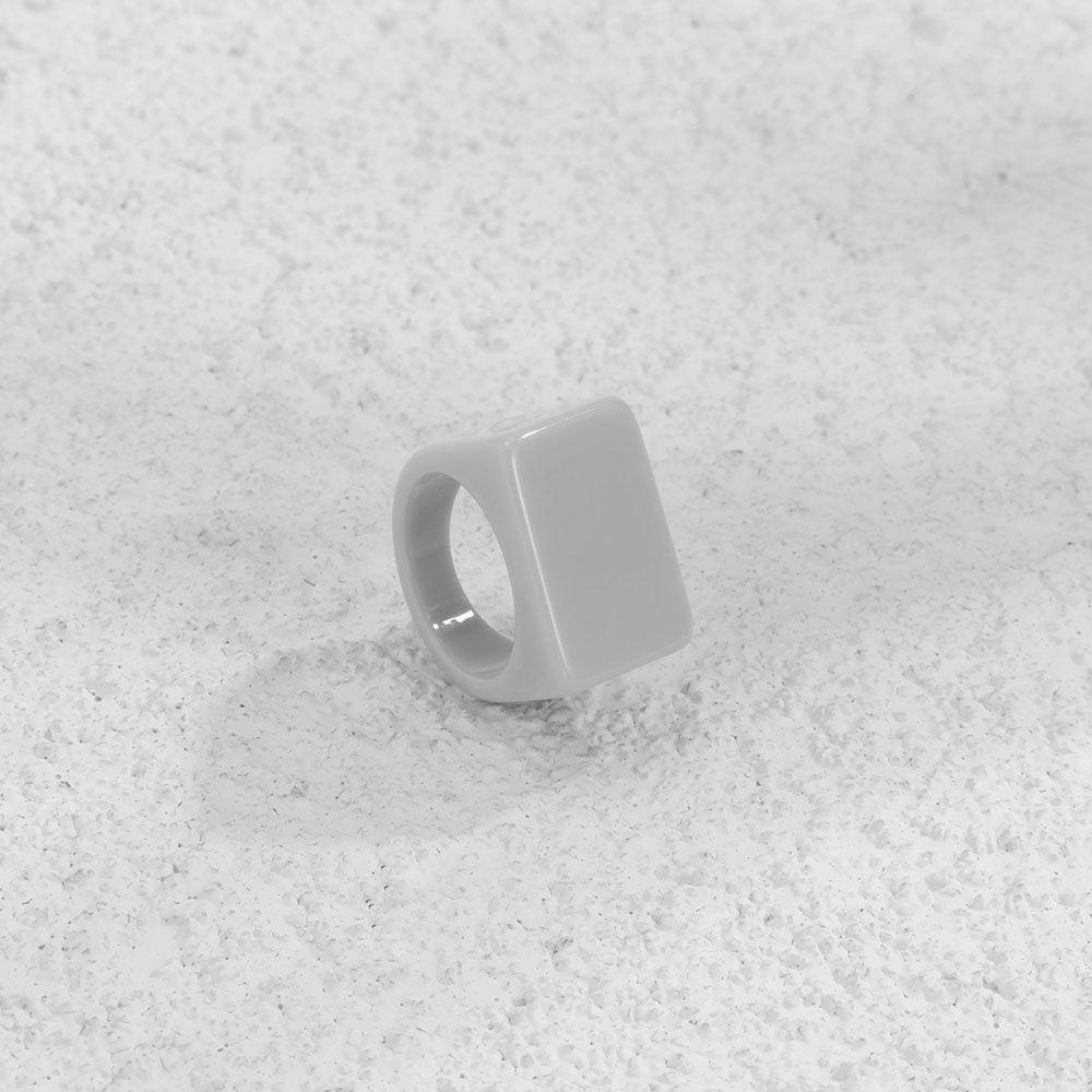 Nhẫn Nhựa Trong Suốt Màu Kẹo Trơn Họa Tiết Hình Học Thời Trang Cho Nam