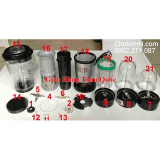 Máy xay sinh tố magic Bullet 21 chi tiết