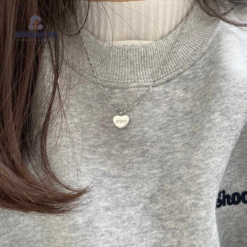 ✨✨Vòng cổ Thiết Kế Mặt Trái Tim Đơn Giản Thời Trang Cho Nữ