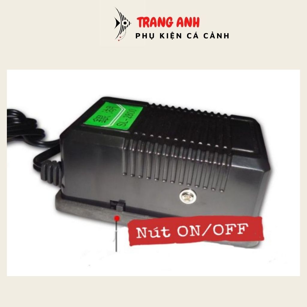 Máy sủi oxy 1 vòi Silver Lake SL 2800  - Máy sục oxy cung cấp oxy cho bể cá cảnh mini