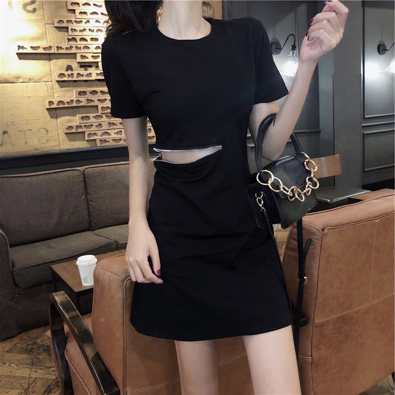 Đầm Đen Cổ Chữ V Khoét Sâu Gợi Cảm Cho Nữ | BigBuy360 - bigbuy360.vn