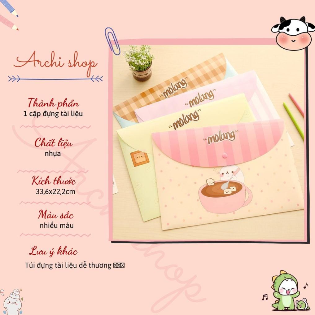 Túi đựng tài liệu size A4 mẫu Molang