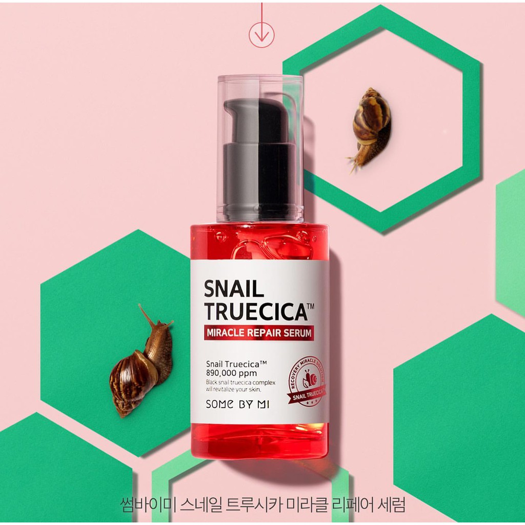 [CHÍNH HÃNG] Tinh Chất Dưỡng Phục Hồi, Cải Thiện Vết Thâm, Sẹo Some By Mi Snail Truecica Miracle Repair Serum 50ml