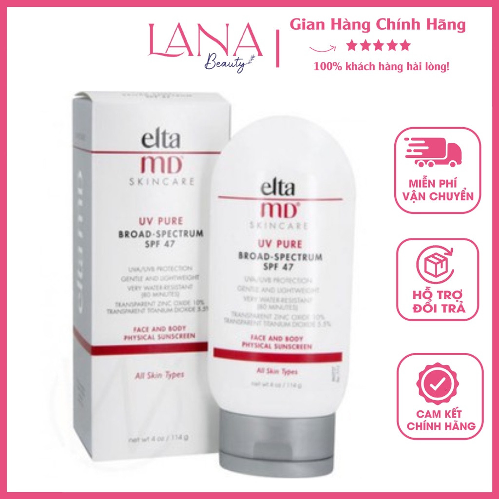 Kem Chống Nắng Thiên Nhiên Eltamd Uv Pure Broad Spectrum Spf 47 Chai 114gr Bảo Vệ Da Khỏi Tia UV Cho Làn Da Sáng Mịn